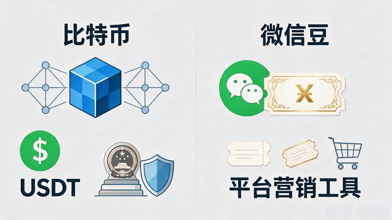 微信豆和比特币的区别_微信豆算数字货币吗_微信豆是数字货币吗