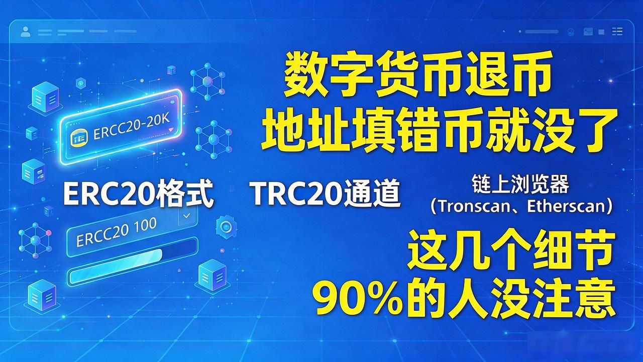 数字货币退币地址填错怎么办_数字货币退币地址_USDT TRC20和ERC20网络区别